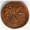 Image 2 : Canada 1c 1963 MS-62 Brown, Hanging "3" and "Off Center" CCCS