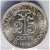 Image 2 : Ceylon 25c 1926 Geoge V MS-63 CCCS