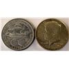 Image 1 : U.S.A. Half Dollar x 2, 1893 Columbian Expo VF+ and 1964 JFK MS both Silver