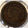 Image 3 : USA Large cent x 3 1847-53+54 G-F (3)
