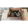 Image 1 : BOX OF ASSORTED CAR AUDIO EQUIPMENT AND VINTAGE MOTOROLA CAR PHONE