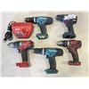 Image 1 : 2 MILWAUKEE POWER TOOLS WITH M12 CHARGER, 2 MAKITA POWER TOOLS, BOSCH POWER TOOL ALL WORK NO BATTERI