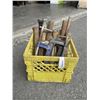 Image 1 : TOTE OF WOOD HANDLED HAMMERS AND C-CLAMPS