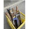 Image 2 : TOTE OF WOOD HANDLED HAMMERS AND C-CLAMPS