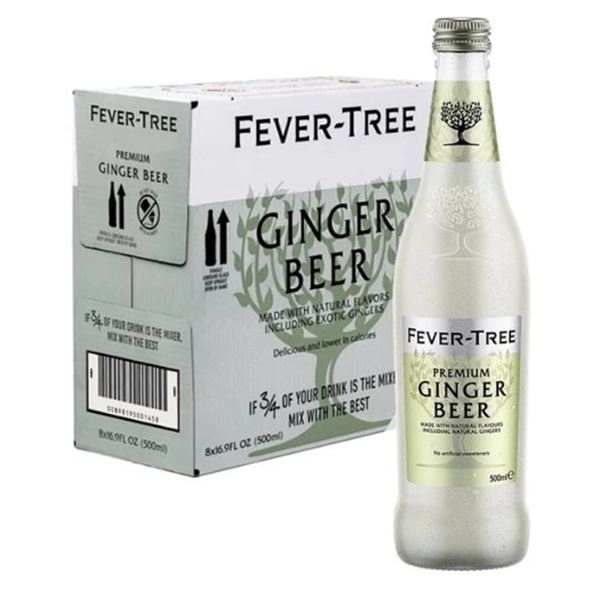 4 CASES FEVER-TREE PREMIUM GINGER BEER - 8  500ML BOTTLES PER CASE,  32 BOTTLES TOTAL, RETAIL $160