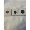 Image 2 : 3 CANADIAN COINS - LARGE CENT 1920 ; FIRST SMALL CENT 1921 ; 2012 LAST ONE CENT