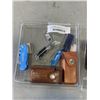 Image 2 : ASSORTED CRAFTSMAN KNIVES WITH SHEATH'S AND BLADES ETC