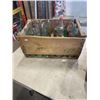 Image 2 : VINTAGE COCA-COLA CRATE, ASSORTED VINTAGE GLASS BOTTLES - SOME FULL, AND OTHER COKE COLLECTIBLES