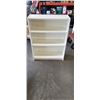 Image 1 : WHITE 42IN TALL X 32IN WIDE BOOK SHELF