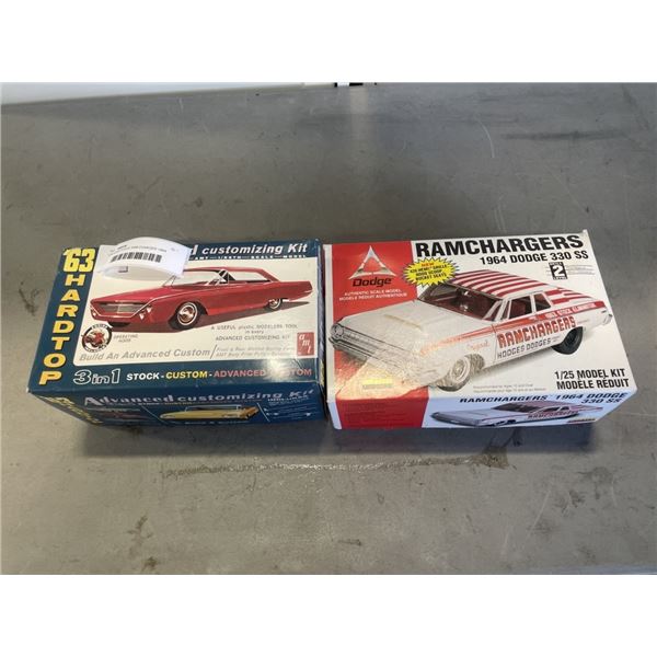 LINDBERG DODGE RAM CHARGER 1964 MODEL AND 63 HARDTOP ADVANCE CUSTOMIOXZING CAR KIT