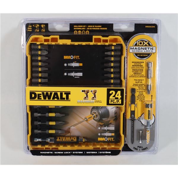 NEW DEWALT 24 PC MAGNETIC SCREW LOCK