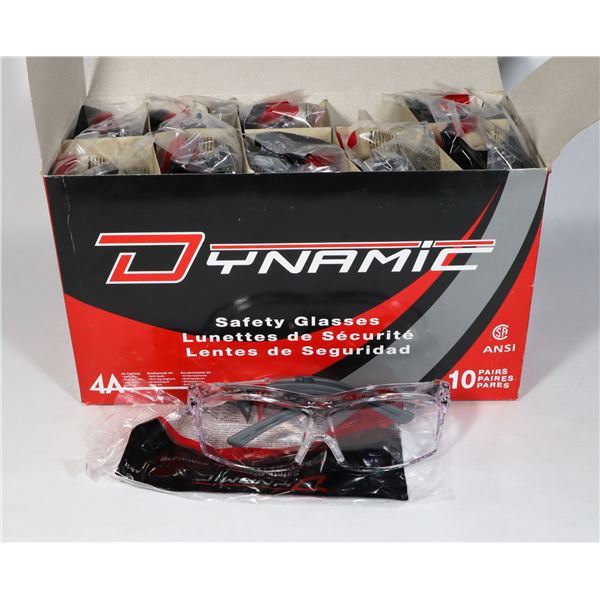 NEW 10PC CASE OF DYNAMIC SAFETY GLASSES