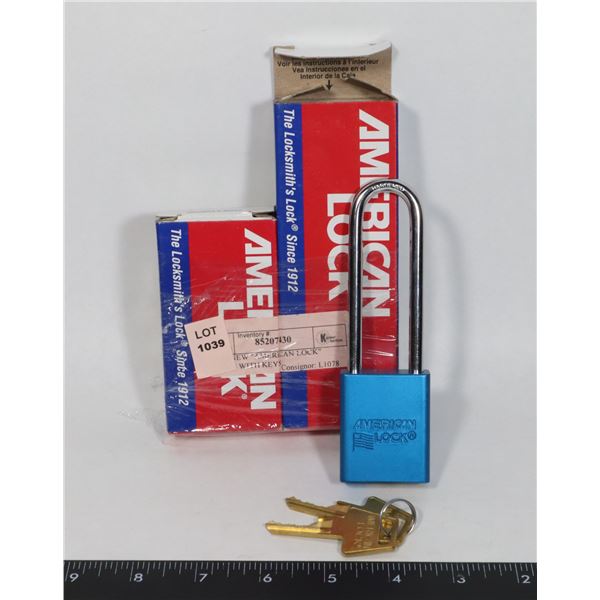 TWO NEW "AMERICAN LOCK" LOCKS WITH KEYS