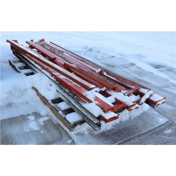 PALLET RACKING. TWO 10' TALL X 3' DEEP UPRIGHTS