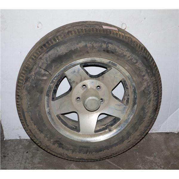 ST 205/75R15 TRAILER TIRE ON RIM