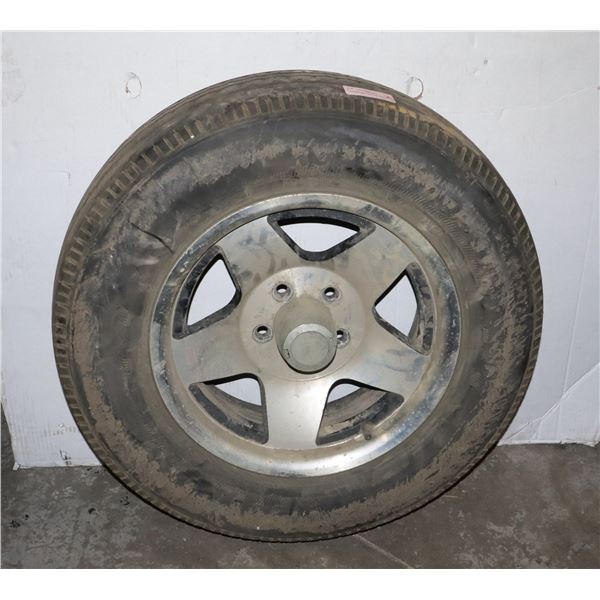 ST 205/75R15 TRAILER TIRE ON RIM