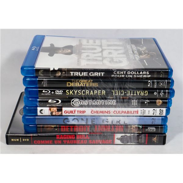 BUNDLE OF BLURAY (AND ONE DVD) MOVIES