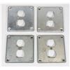 Image 1 : LOT OF 4 ELECTRIC SWITCH COVER PLATES (METAL)