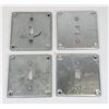 Image 1 : LOT OF 4 ELECTRIC SWITCH COVER PLATES (METAL)