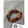 Image 2 : Wood Bead Stretch Bracelet & Jasper/Pearl Bracelet