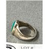 Image 2 : Sterling Silver w/ Turquoise Stone Ring, Large Size & Solid