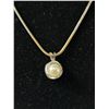 Image 2 : 925 Sterling Silver w/ Genuine Pearl Pendant & Sterling Silver Chain Necklace