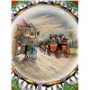 Image 2 : Vintage Grimwades Hand Painted 'Old English Coaching Scene' Plate & Decorative Embossed Dutch Spoon 