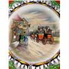 Image 2 : Vintage Grimwades Hand Painted 'Old English Coaching Scene' Plate & Decorative Embossed Dutch Spoon 