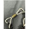 Image 2 : Genuine Freshwater Pearls & Garnet Beads & Dark Red Coral Bracelets