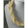 Image 2 : Beautiful Multi-Strand Twisted Faux Pearl Choker Statement Necklace