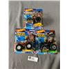 Image 1 : Lot Of 3 Hotwheels Monster Trucks. New In Packaging