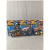 Image 2 : Lot Of 3 Hotwheels Monster Trucks. New In Packaging