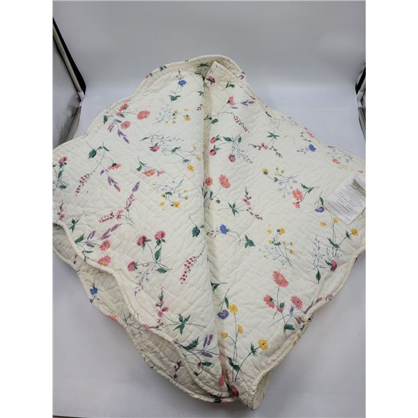 Large Vintage Floral Blanket