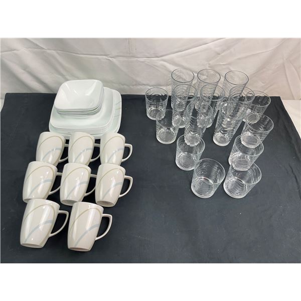 Various Kitchen Dishes and Glasses