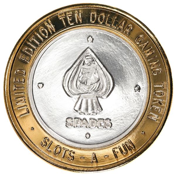 .999 Silver Slots A Fun Casino Las Vegas, NV $10 Limited Edition Casino Gaming Token