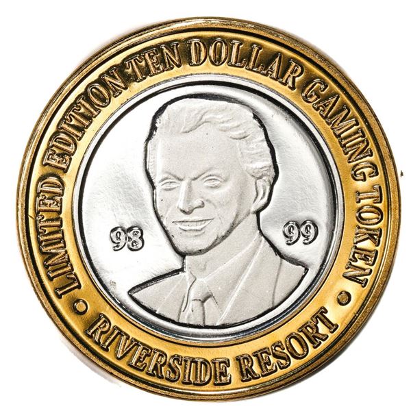 .999 Silver Riverside Resort Casino Laughlin, NV $10 Limited Edition Gaming Token