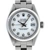Image 2 : Rolex Ladies Stainless Steel Diamond Datejust Wristwatch