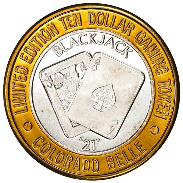 .999 Silver Colorado Belle Laughlin, Nevada $10 Casino Limited Edition Gaming Token