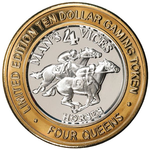.999 Silver Four Queens Casino Hotel Las Vegas $10 Limited Edition Gaming Token