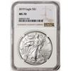 Image 1 : 2019 $1 American Silver Eagle Coin NGC MS70