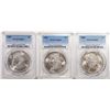 Image 1 : Lot of (3) 1888 $1 Morgan Silver Dollar Coins PCGS MS63