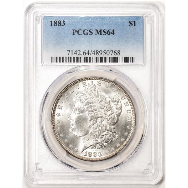 1883 $1 Morgan Silver Dollar Coin PCGS MS64