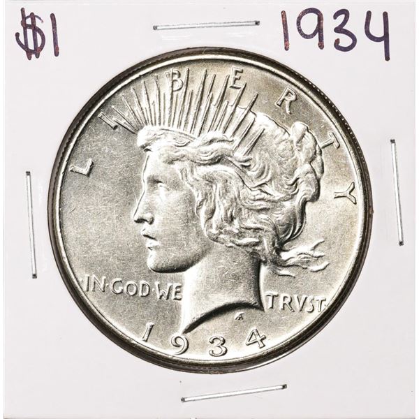1934 $1 Peace Silver Dollar Coin