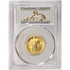 Image 1 : 2016-W Standing Liberty Quarter 100th Anniversary Gold Coin PCGS SP70 First Strike