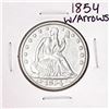 Image 1 : 1854 w/Arrows Seated Liberty Half Dollar Coin