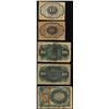 Image 2 : Lot of (5) Assorted Series 10 Cents Fractional Currency Notes