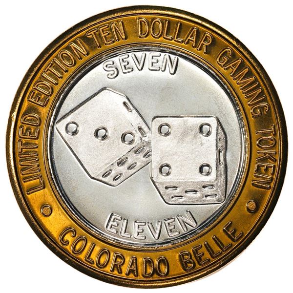 .999 Silver Colorado Belle Laughlin, Nevada $10 Casino Limited Edition Gaming Token