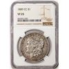 Image 1 : 1889-CC $1 Morgan Silver Dollar Coin NGC VF25