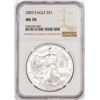 Image 1 : 2003 $1 American Silver Eagle Coin NGC MS70