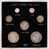 Image 1 : Lot of (7) Liberty Seated Type Coins in Capital Plastics Board